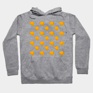 Cute Yellow Cat Pattern Hoodie